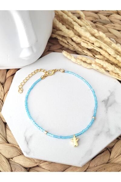 HALHALMILL Kadın Melek Sallantılı Mavi Halhal