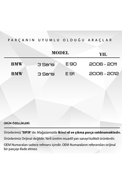 ALPHA AUTO PART Inside Right Door Handle Lower Handle for Bmw E90, E91 - Black