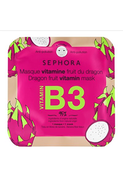 SEPHORA Vitaminli Yüz Maskesi Vitamin B3 Kağıt Maske