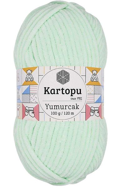 Kartopu K.artopu Yumurcak - Βελούδινη Κλωστή Πλεξίματος Νερού Πράσινο K560
