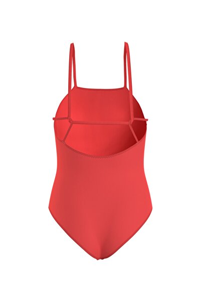 Calvin Klein Koyu Turuncu Kız Çocuk Mayo Ky0ky00020-swımsuıt