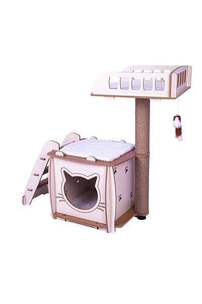 Patihomes سرير برو كات هاوس XL - خدش القطط
