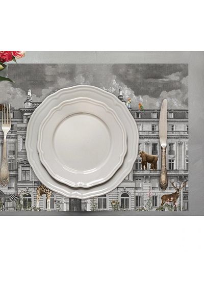 Adawall Zoo Design Fabric American Service Set of 4 35x50cm (linen Fabric NationalWashing and Fading Certificate)