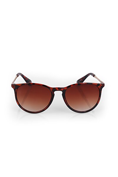 Twelve Erika Leopard Patterned Women's Bone Sunglasses