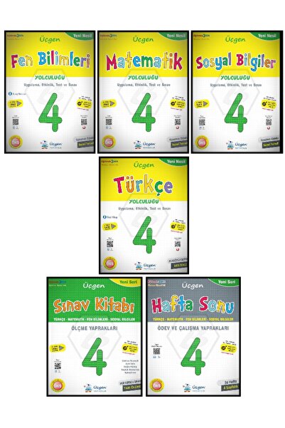 Üçgen Yayıncılık 4. Sınıf Matematik+fen Bilimleri+türkçe+sosyal Bilgiler+sına...