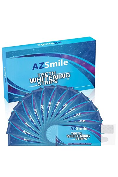 AZSmile شريط تبييض - تبييض الأسنان فعال للغاية - 28 شريطًا - 14 عبوة - صندوق ...