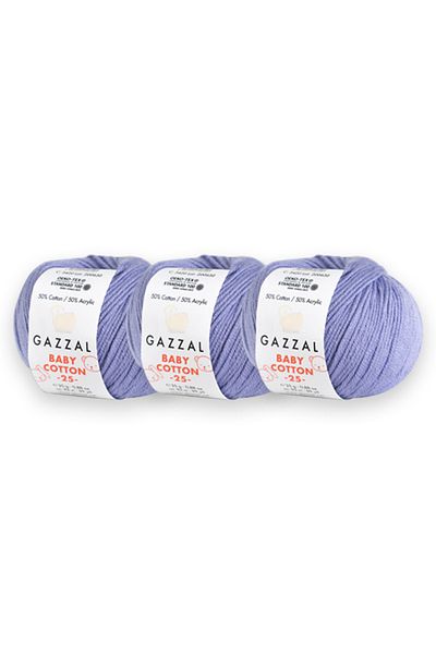 Gazzal Βρεφικό βαμβάκι 25gr 3 Συσκευασία Amigurimi Punch Πλεκτό Χέρι Κλωστή Taka Yarn (3420)