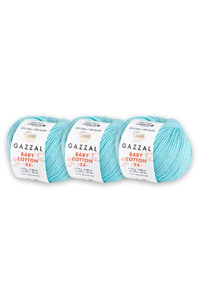 Gazzal Βρεφικό βαμβάκι 25gr 3 Συσκευασία Amigurimi Punch Πλεκτό Χέρι Κλωστή Taka Yarn (3451)