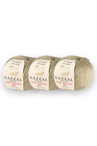 Gazzal Βρεφικό βαμβάκι 25gr 3 Συσκευασία Amigurimi Punch Hand Knitting Yarn Taka Yarn (3464)