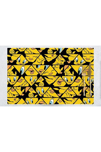 Adawall Tweety Face Fabric American Service Set of 4 35x50cm (warner Bros Licensed Product, Linen Fabric)