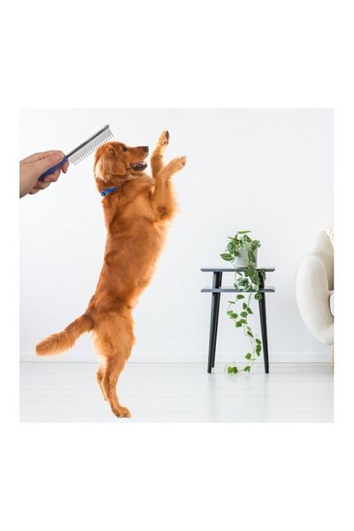 Dream Plus Cat Dog Crinkle Hair Remover Metal Comb