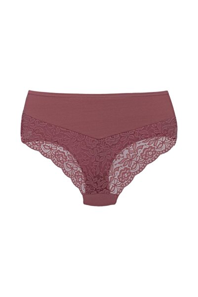 HNX 2-пари бавовняні труси з високою талією, з напівмереживною спинкою, великі розміри, жіночі труси