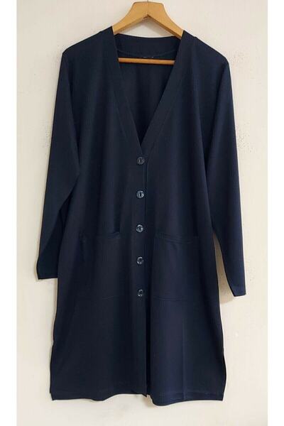 NOBLE STORE Γυναικεία μακρυά τσέπη χτενισμένη βαμβακερή ζακέτα Mother0