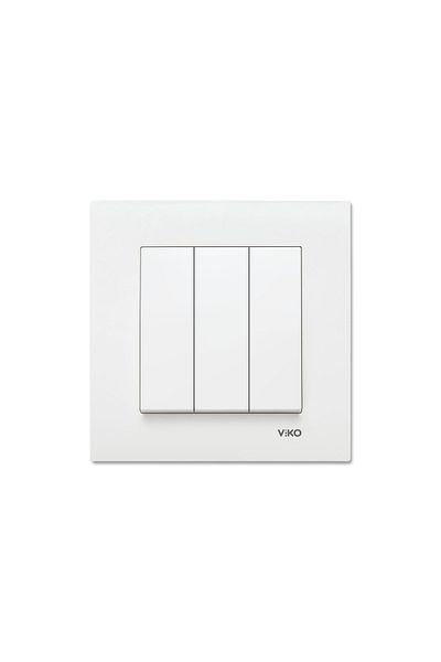 Tamer Elektrik إطار مفتاح ثلاثي أبيض من Viko Karre متضمن90967068