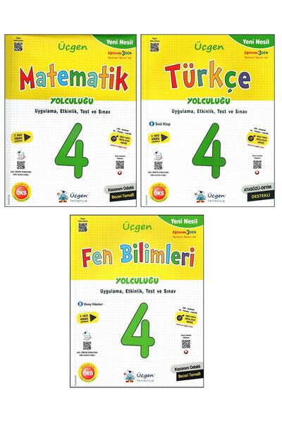 Üçgen Yayıncılık Üçgen 4. Sınıf Yeni Nesil Matematik+türkçe+fen Yolculuğu 3 K...