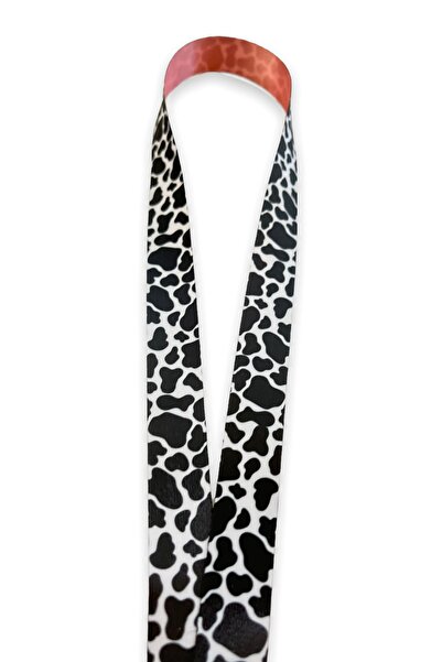 Happy Bear Pudra Inek Desenli Boyun Ipi Telefon Askısı