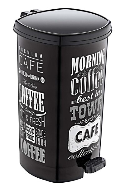 abnturk Ayak Pedallı Morning Cafe Siyah Çöp Kovası 20 Litre Büyükboy Çıkabile...