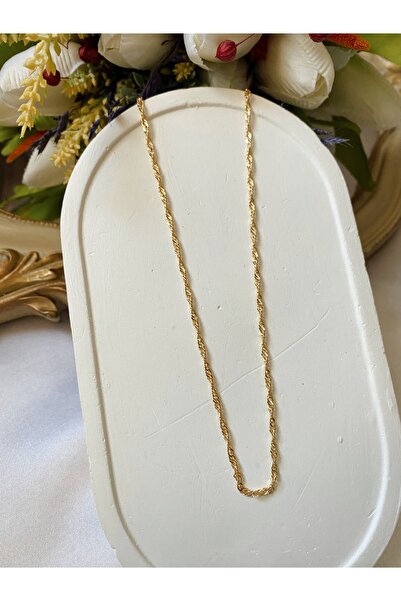 SWORDS CONCEPT Altın Kaplama Burgu Zincir Kolye