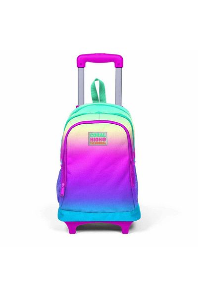 Yaygan Çanta Geantă de școală Coral cu model Rickshaw colorat - 23910