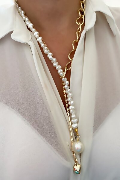 Liveyn Design قلادة بتصميم اللؤلؤ الباروكي