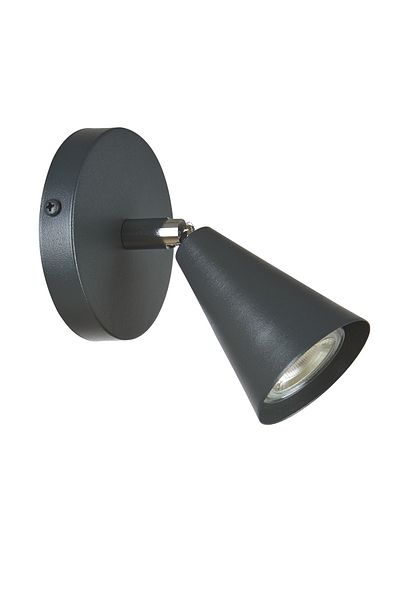 Bozyaka Aydınlatma Merlin Decorative - Anthracite and Chrome Moving Single Indoor Led Light Bulb Included