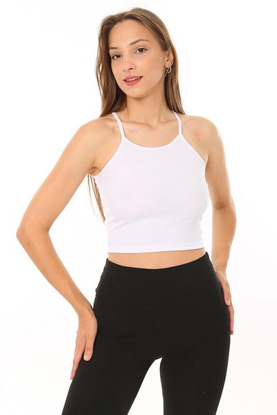 Rooted Women's Rope Strap Crop Top Camisole Twill Fabric