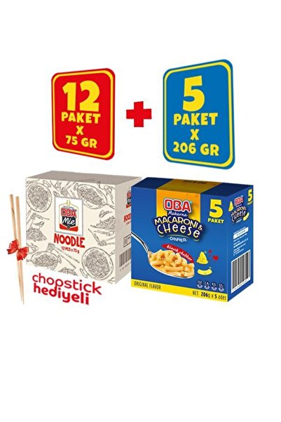 Oba Makarna 5’li Macaroni And Cheese (MAC & CHEESE) 12’li Obamie Karma Noodle Paket