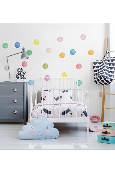 ENGINPRINT Colorful 5cm Watercolor Effect Wall Sticker 100 Pieces