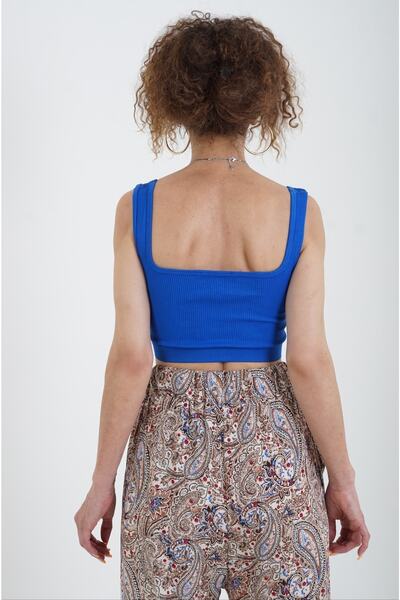 Zelish My Sister Сакс Синій Кроп-топ на бретельках