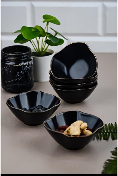 Paçi Por-101244 Porselen Siyah Dalgalı Recellik