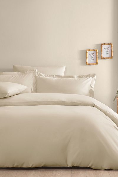 Puffy Naturalis Double Ranforce Washable Duvet Cover Set - Beige