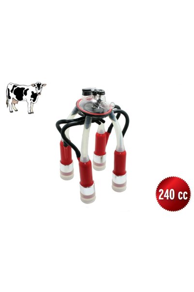 TULSAN Süt Sağma Silikon Meme Lastikli,ağırlıklı Kılıflı 240 Cc