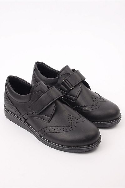 Minican Black Velcro Casual Shoes for Boys