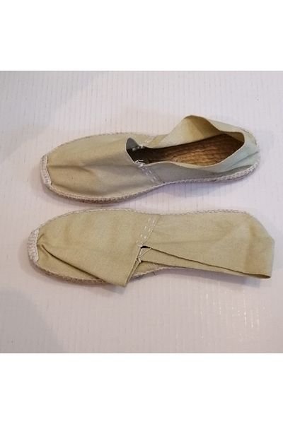 Beta Unisex Handmade Linen Panama Natural Jute Mesh Rubber Integrated Base Espadrille