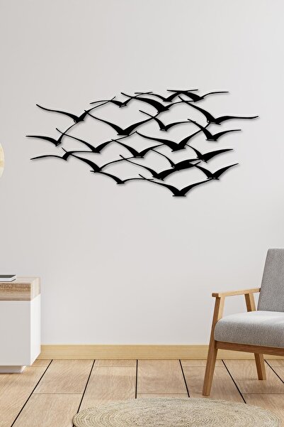 Doreline Doreart Herd Of Birds Metal Duvar Tablosu, Ev Ofis Duvar Panosu