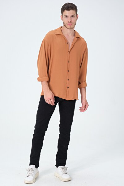 efraim giyim Νέα σεζόν Unisex Καλοκαιρινό πουκάμισο με υφή Oversize - Μακρυμά...