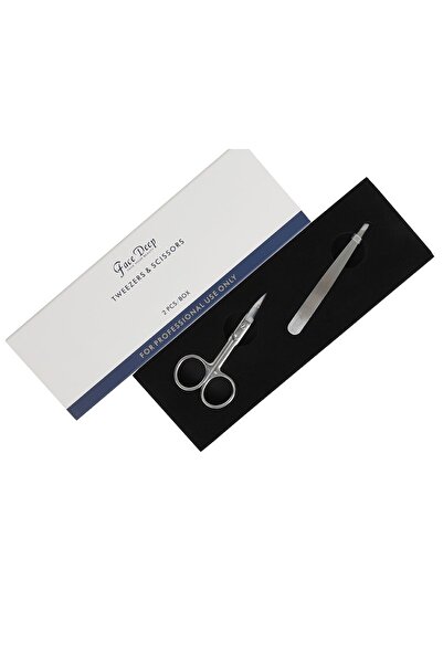 Face Deep Paslanmaz Celik Microblading Kaş Makas Ve Cımbız Seti