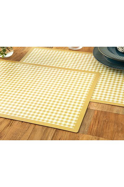 English Home Serviciu american Quadrat 4 piese 30x45 Cm Galben