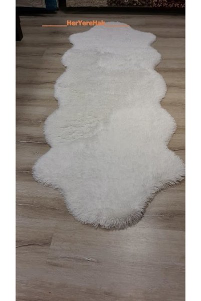 Doğuş Peluş Halı Doğuş Tavşan Tüyü Beyaz Post Halı