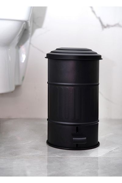 The Mia 5 Lt. Κάδος απορριμμάτων μπάνιου με μαύρο πεντάλ