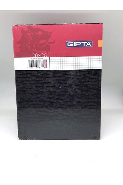 Gıpta Business 20x28 160 coli Notebook cu copertă rigidă în carouri negru