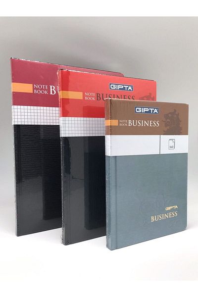 Gıpta دفتر ملاحظات ذو غطاء صلب مكون من 3 قطع