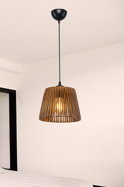 Gloria Paper Conical Pendant Lamp Brown 20Pcs/Lounge-Living Room-Children's Room-Dining Room-Kitchen-Entry-Hol
