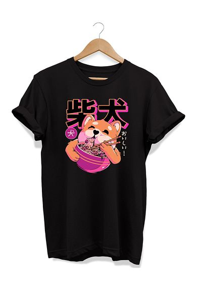 remonz Μπλουζάκι με στάμπα Ramen Series Food 100% Cotton Plus Size