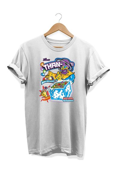 remonz Σειρά Food Thanos Corn Flakes εμπριμέ 100% βαμβακερό μπλουζάκι μεγάλου μεγέθους