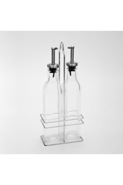 Genel Markalar 2'li Metal Standlı Cam Yağlık Sirkelik Seti 2x300 Ml