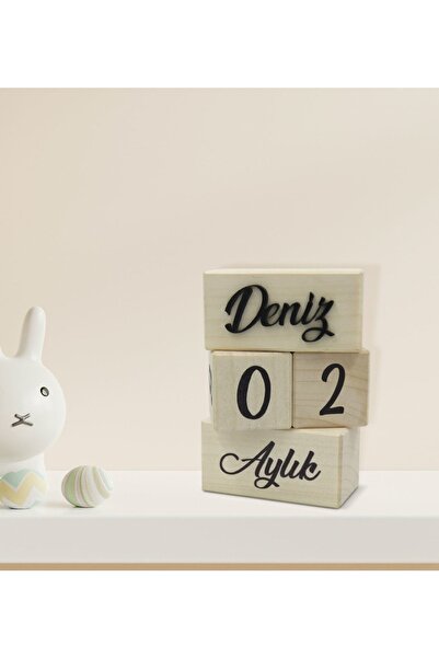 Bk Gift Gift Bebeklere Özel Kabartma Isimli Ahşap Anı Küpleri