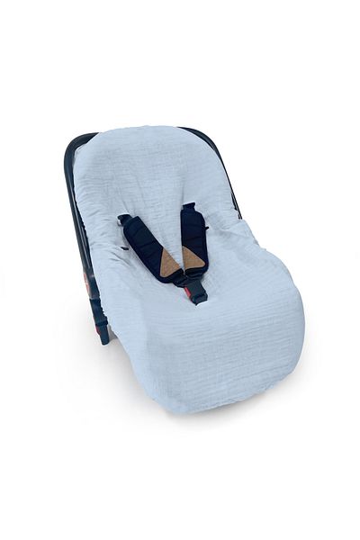 DEUX LAPINS 100% Cotton Muslin Baby Carrier Cover Endless Blue - Blue