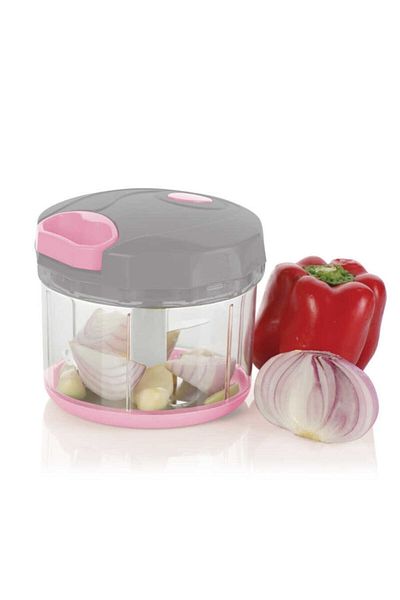 Tantitoni Light Pink Gray Large Practical Chopper and Beater 1000ml