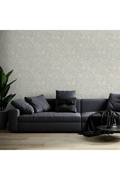 Adawall Seyyah 1304-2 Düz Desenli Duvar Kağıdı (gri)